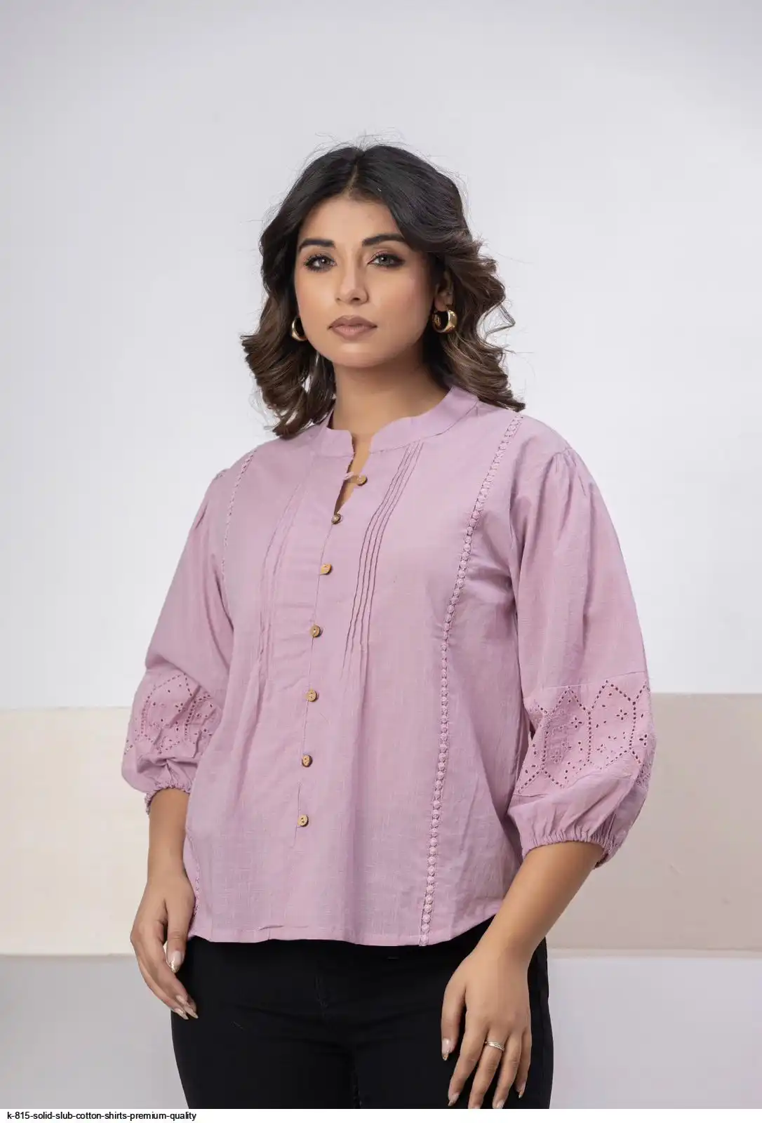 K 815 SOLID SLUB COTTON SHIRTS PREMIUM QUALITY A