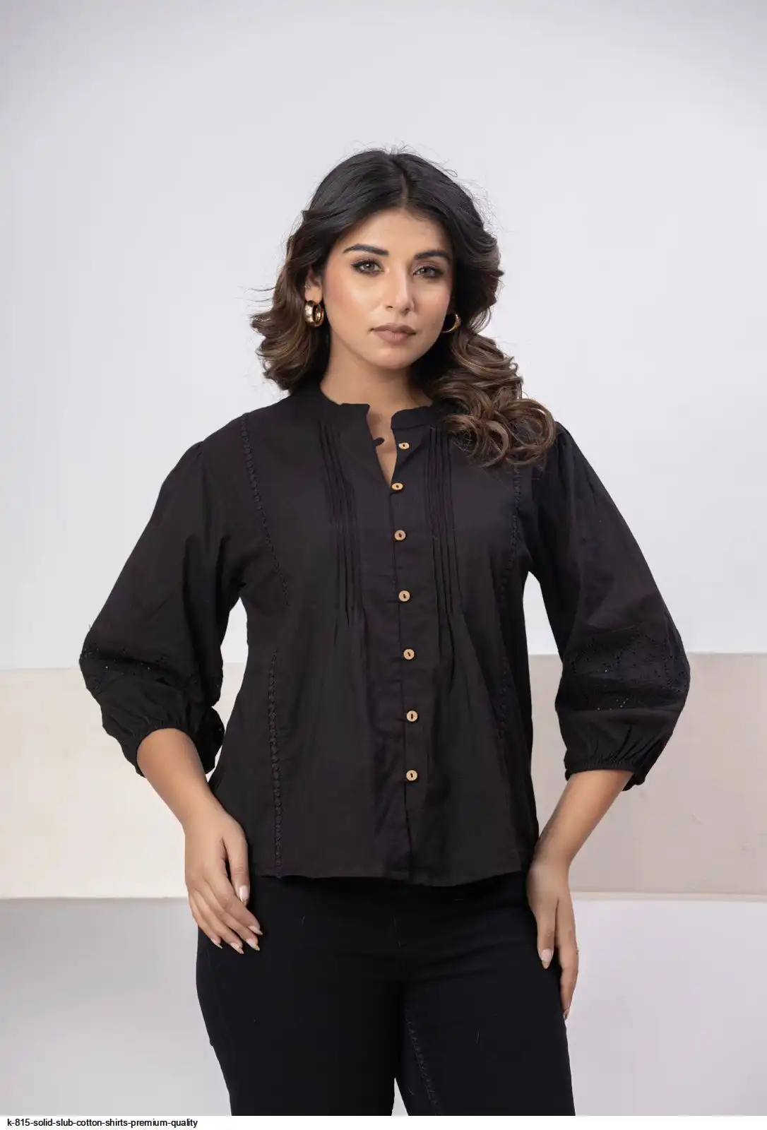 K 815 SOLID SLUB COTTON SHIRTS PREMIUM QUALITY E