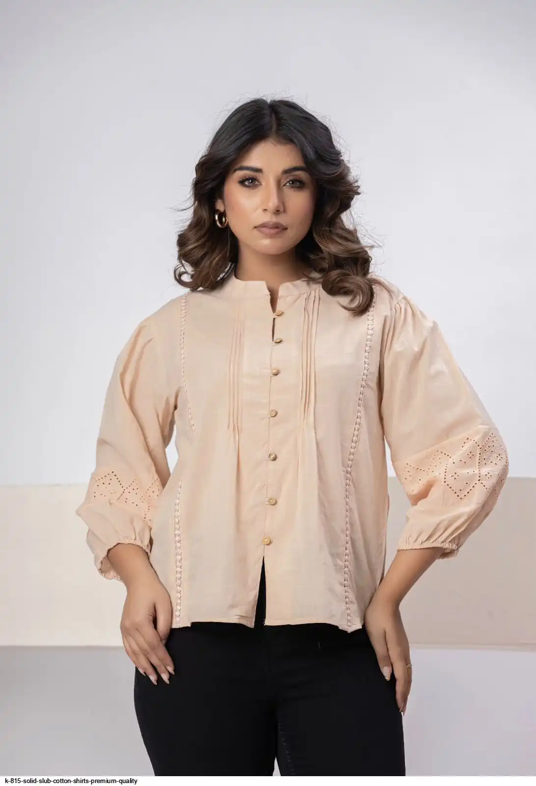 K 815 SOLID SLUB COTTON SHIRTS PREMIUM QUALITY G