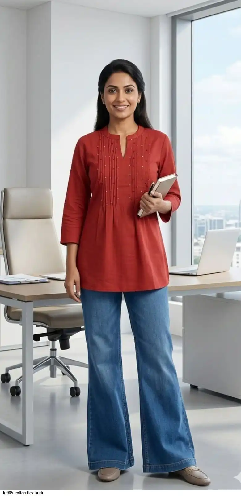 K 905 COTTON FLEX KURTI 2