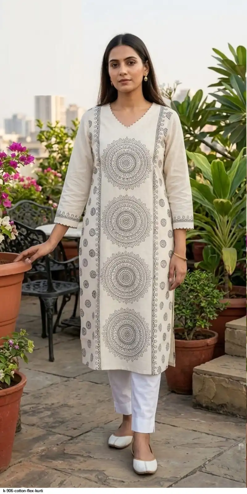 K 906 COTTON FLEX KURTI 2