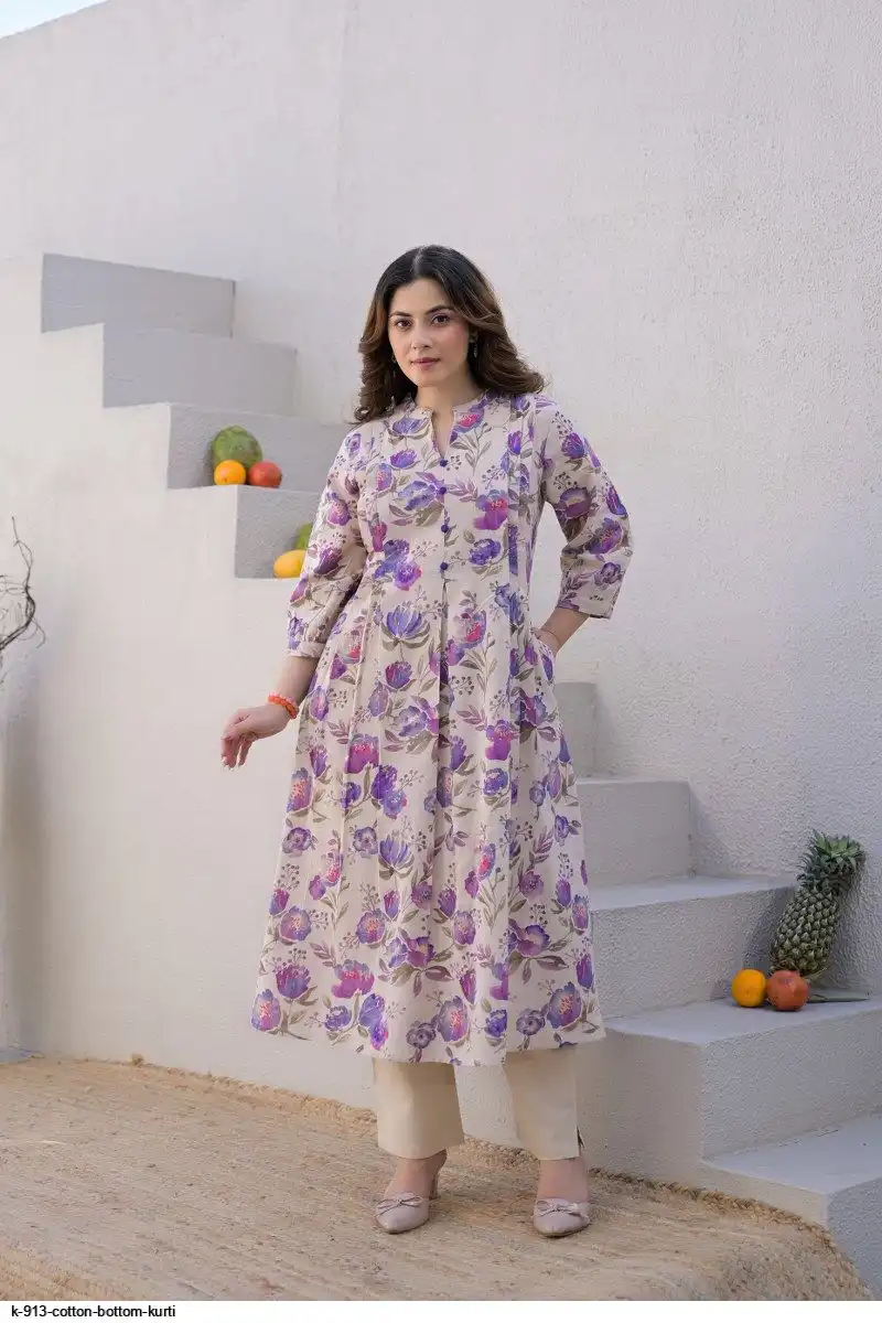 K 913 COTTON BOTTOM KURTI 3