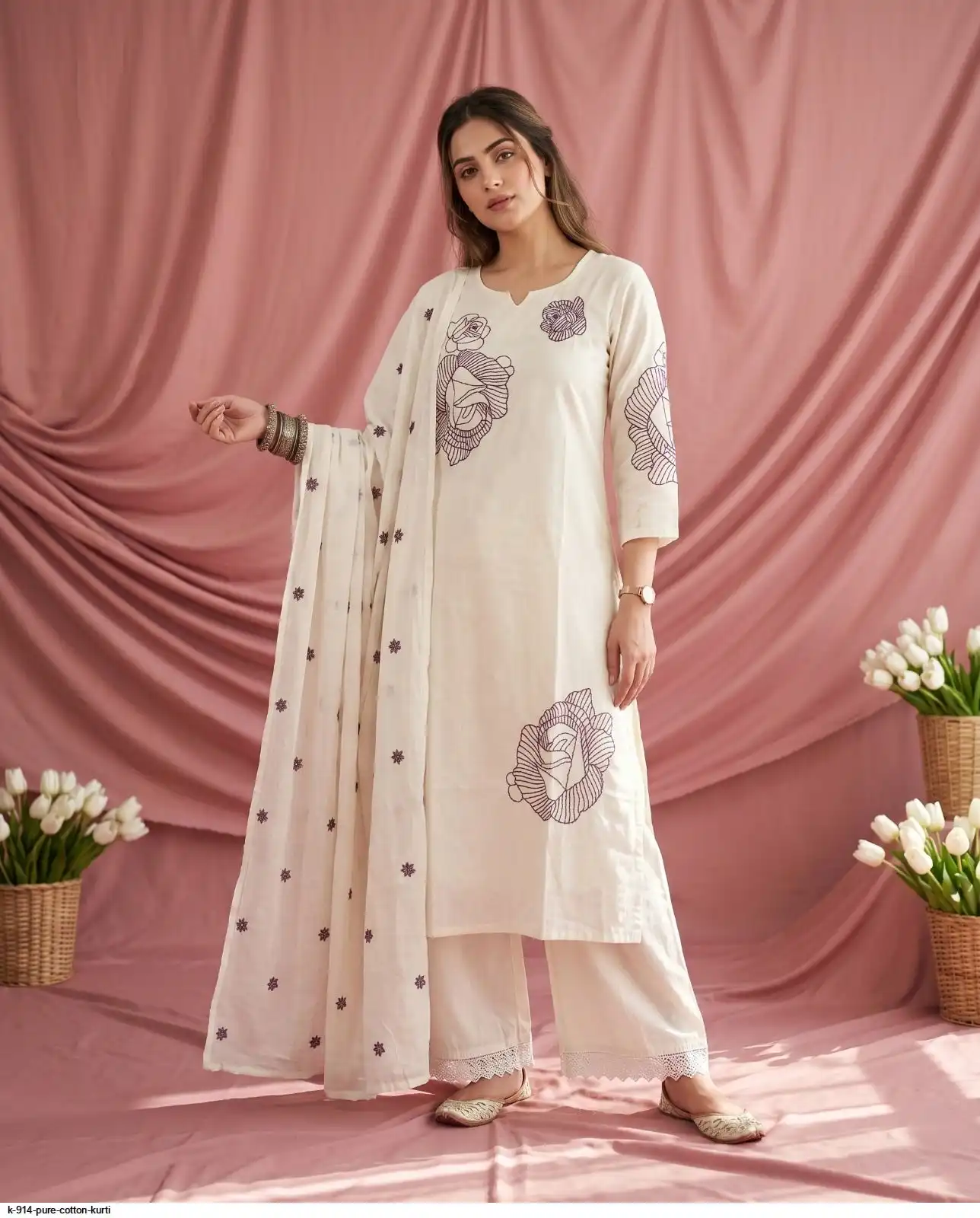 K 914 PURE COTTON KURTI 3