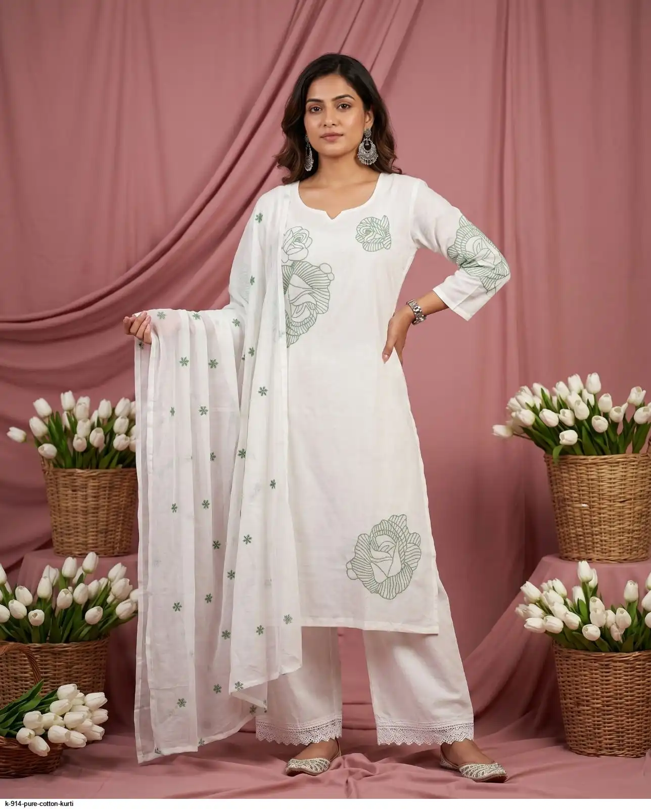 K 914 PURE COTTON KURTI 4