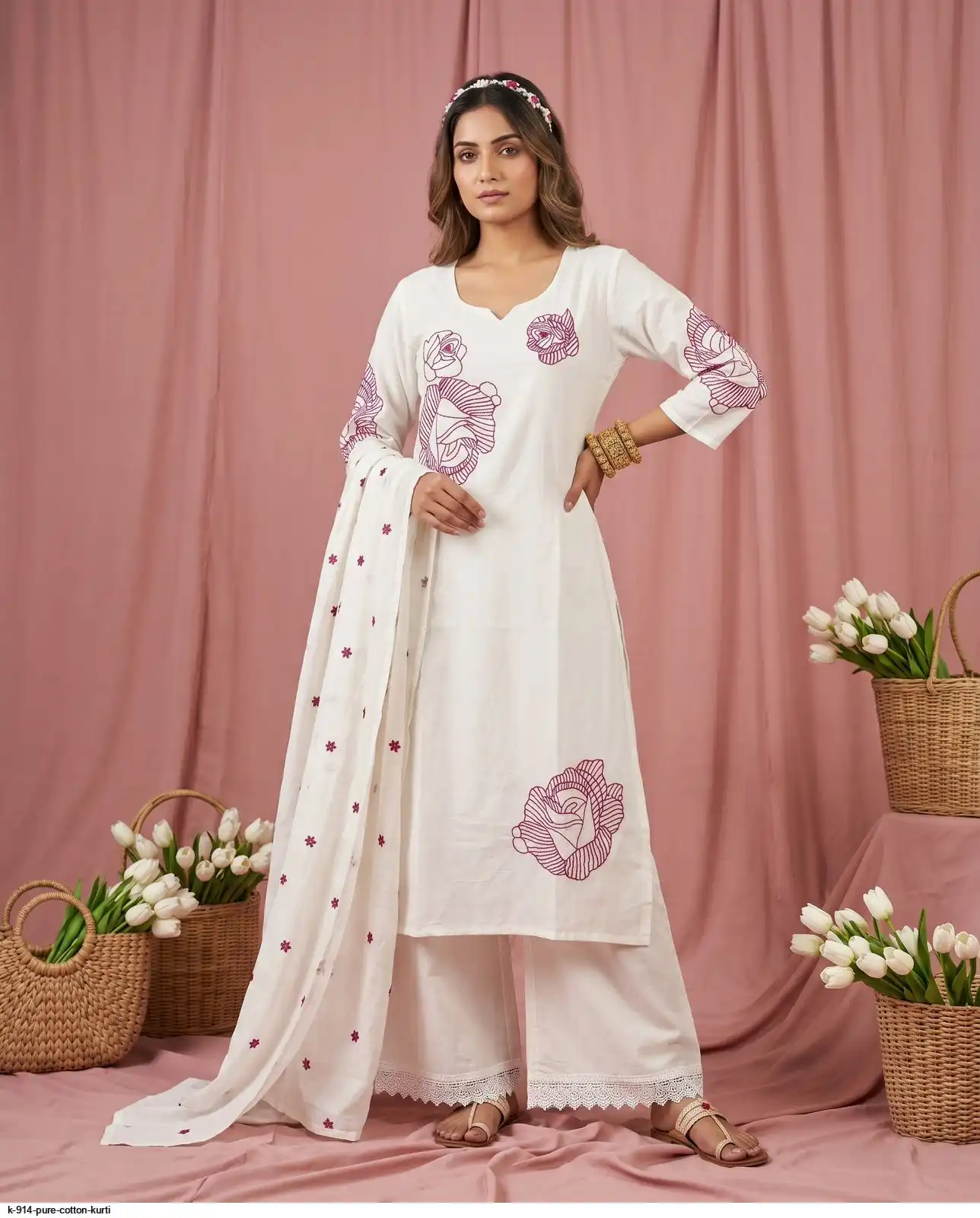 K 914 PURE COTTON KURTI 5