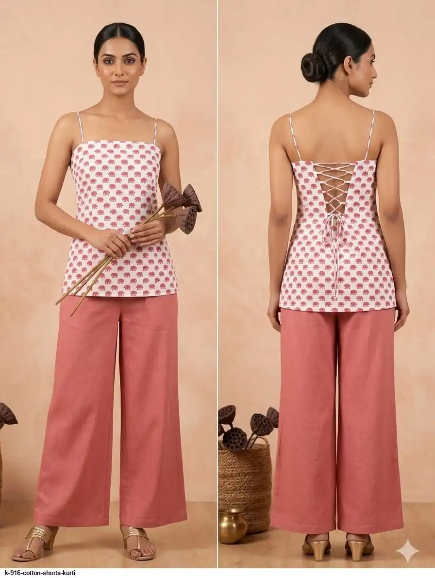 K 916 COTTON SHORTS KURTI 8