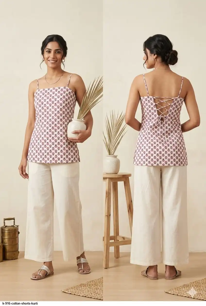 K 916 COTTON SHORTS KURTI 10