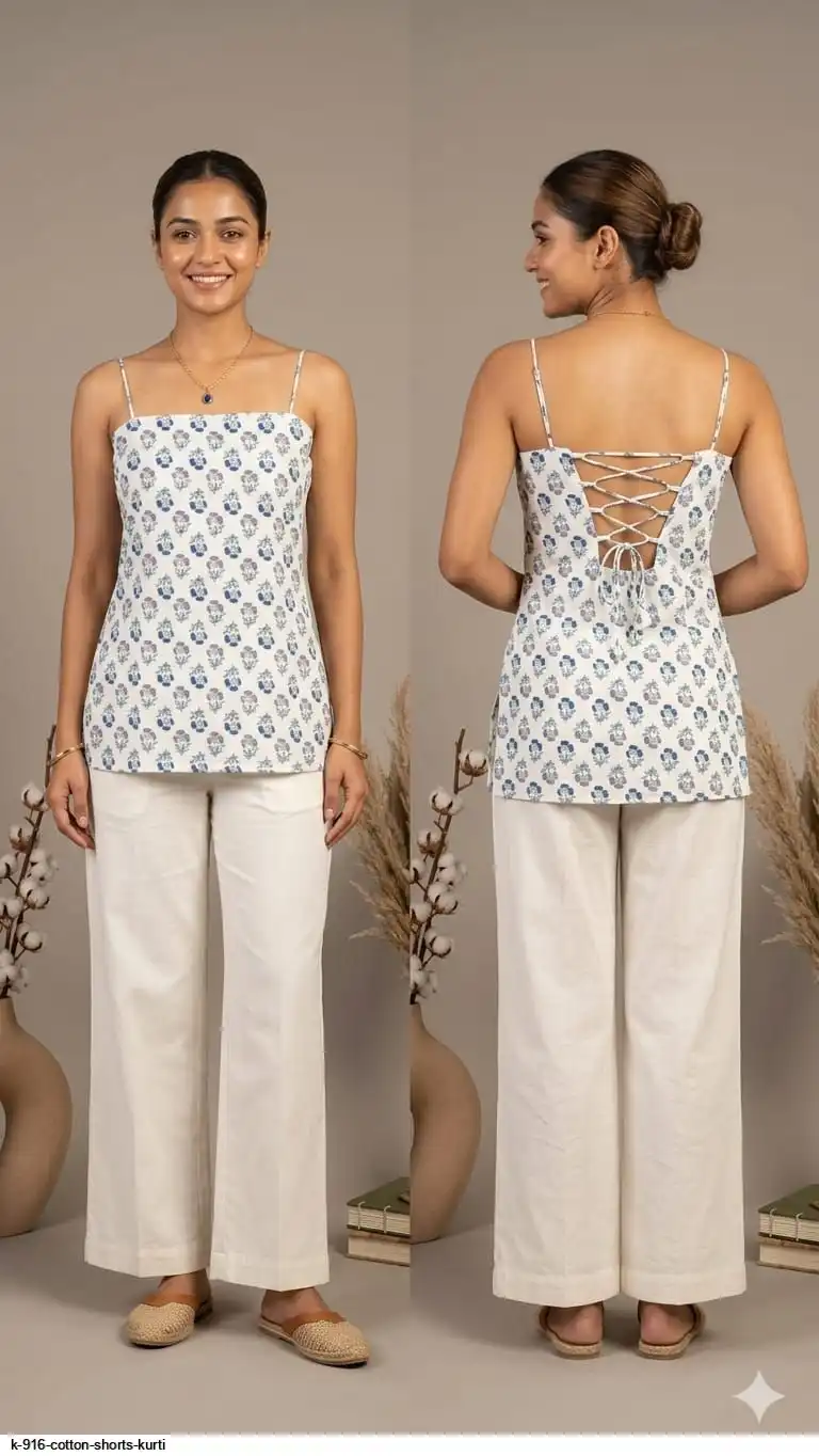 K 916 COTTON SHORTS KURTI 15