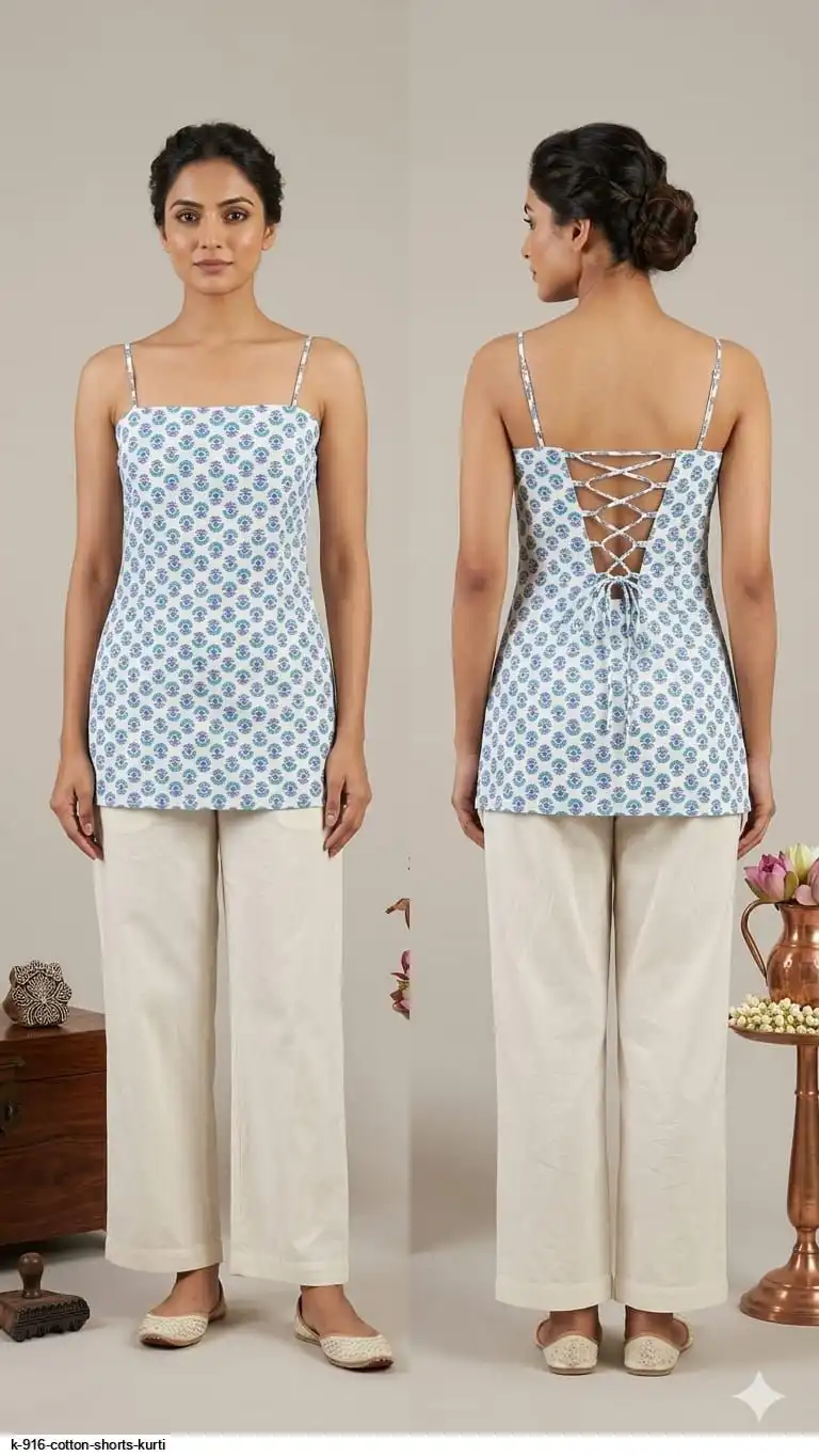 K 916 COTTON SHORTS KURTI 16
