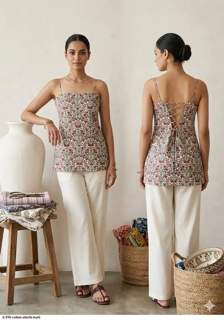 K 916 COTTON SHORTS KURTI 20