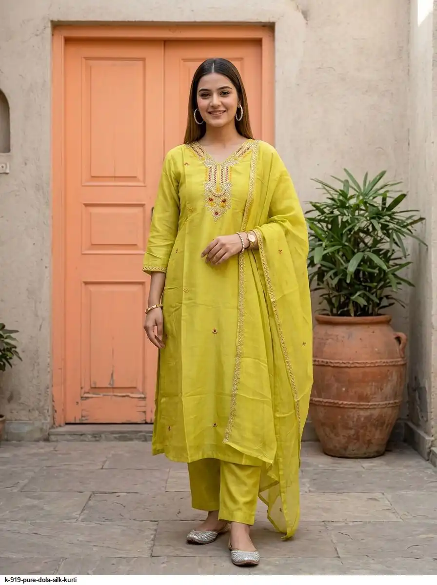 K 919 PURE DOLA SILK KURTI 7