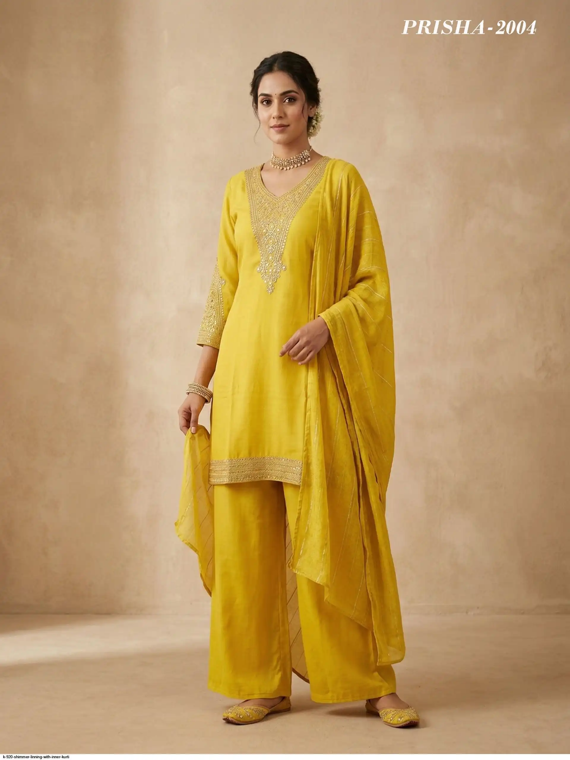 K 920 SHIMMER LINNING WITH INNER KURTI 3