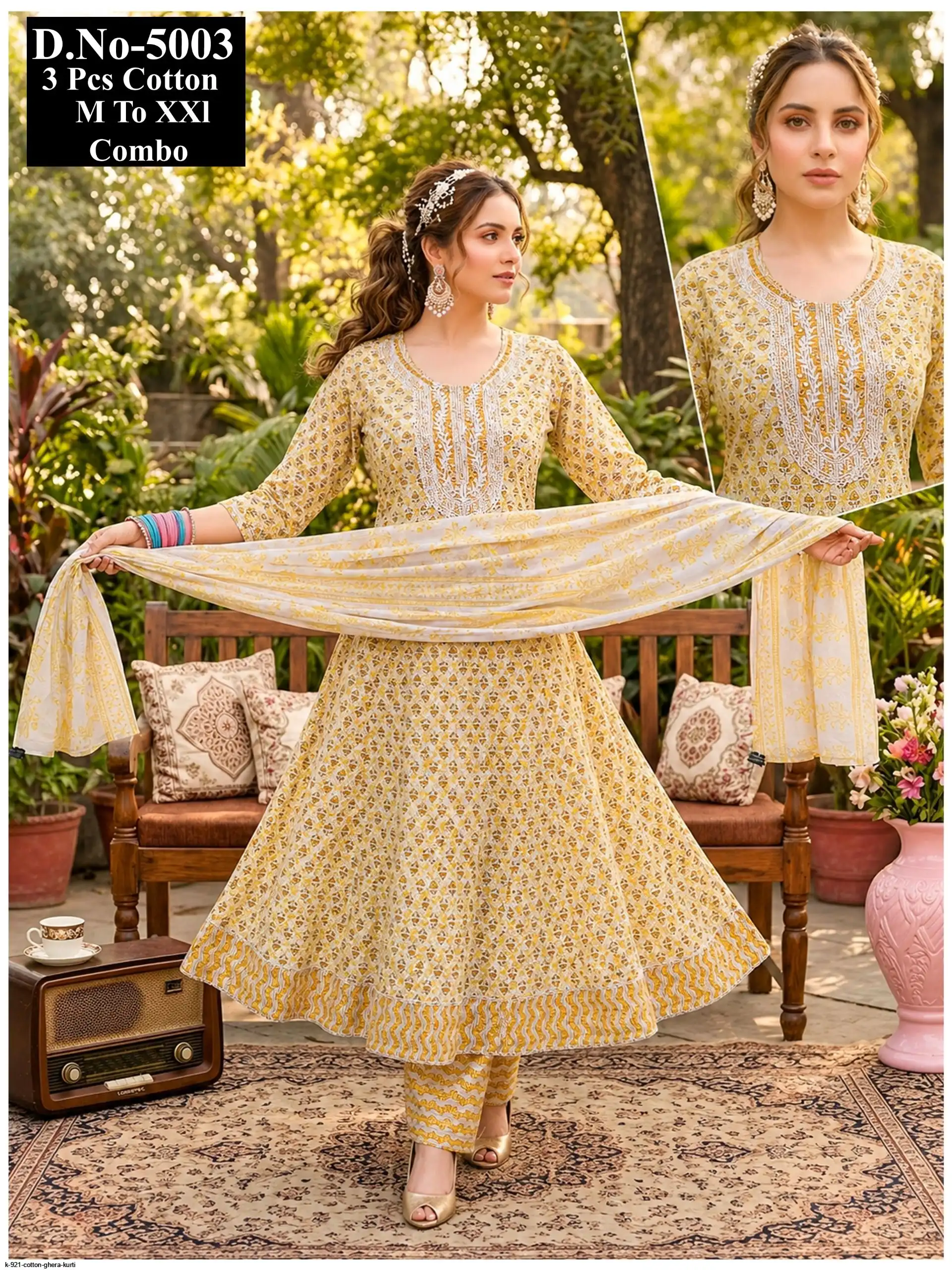 K 921 COTTON GHERA KURTI 6