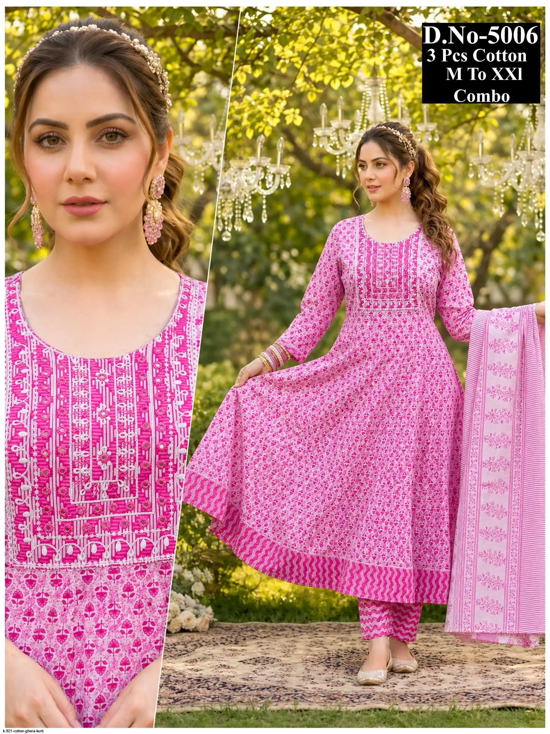 K 921 COTTON GHERA KURTI 9