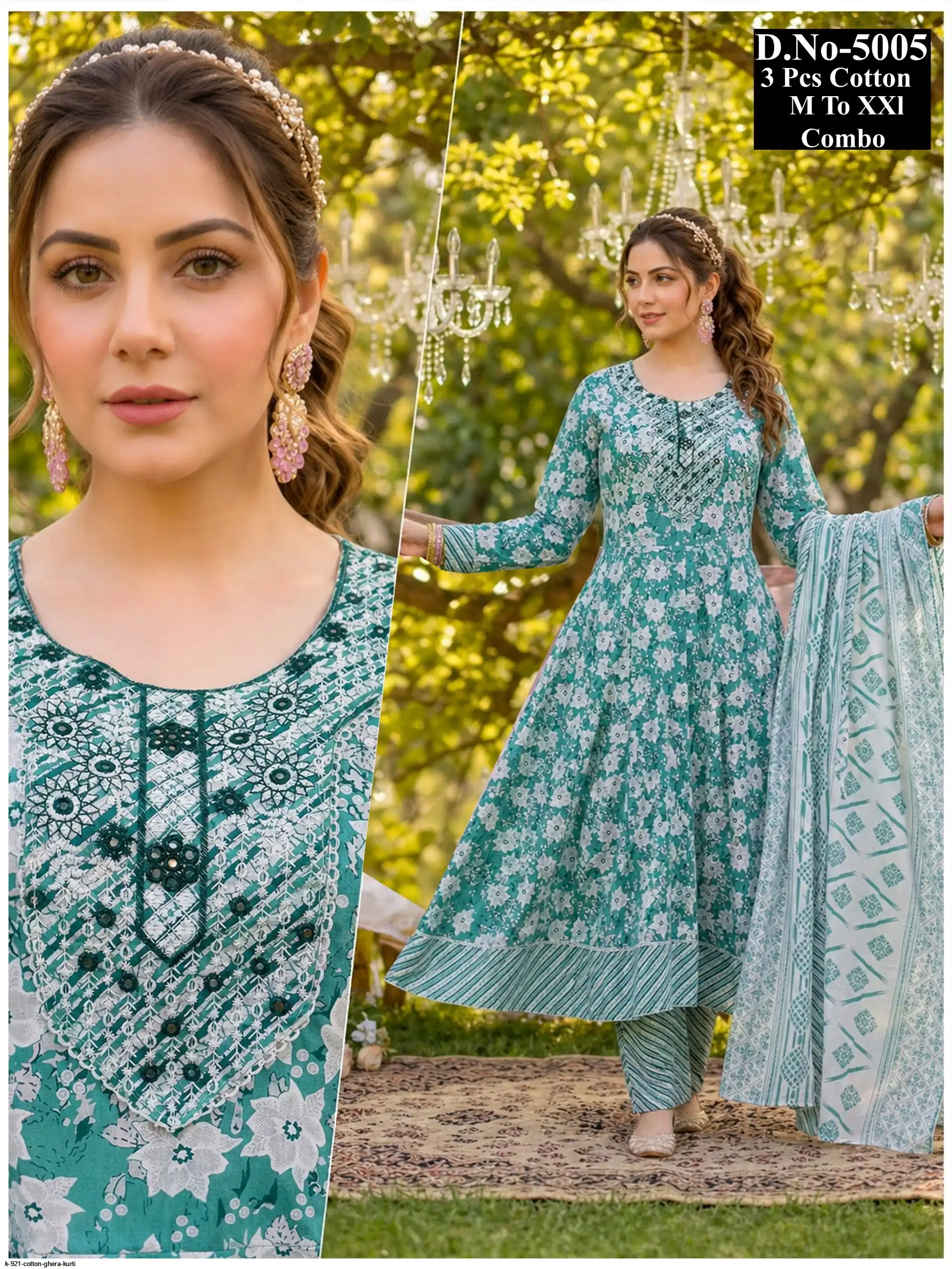 K 921 COTTON GHERA KURTI 8