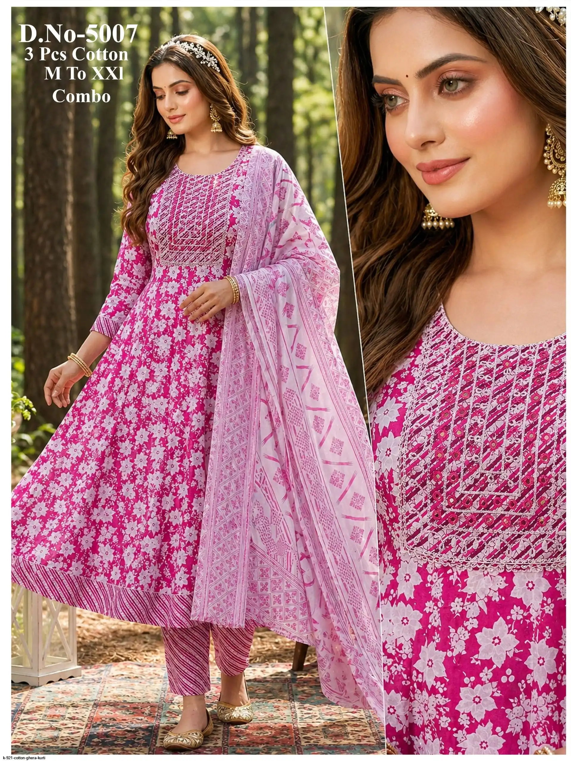K 921 COTTON GHERA KURTI 10