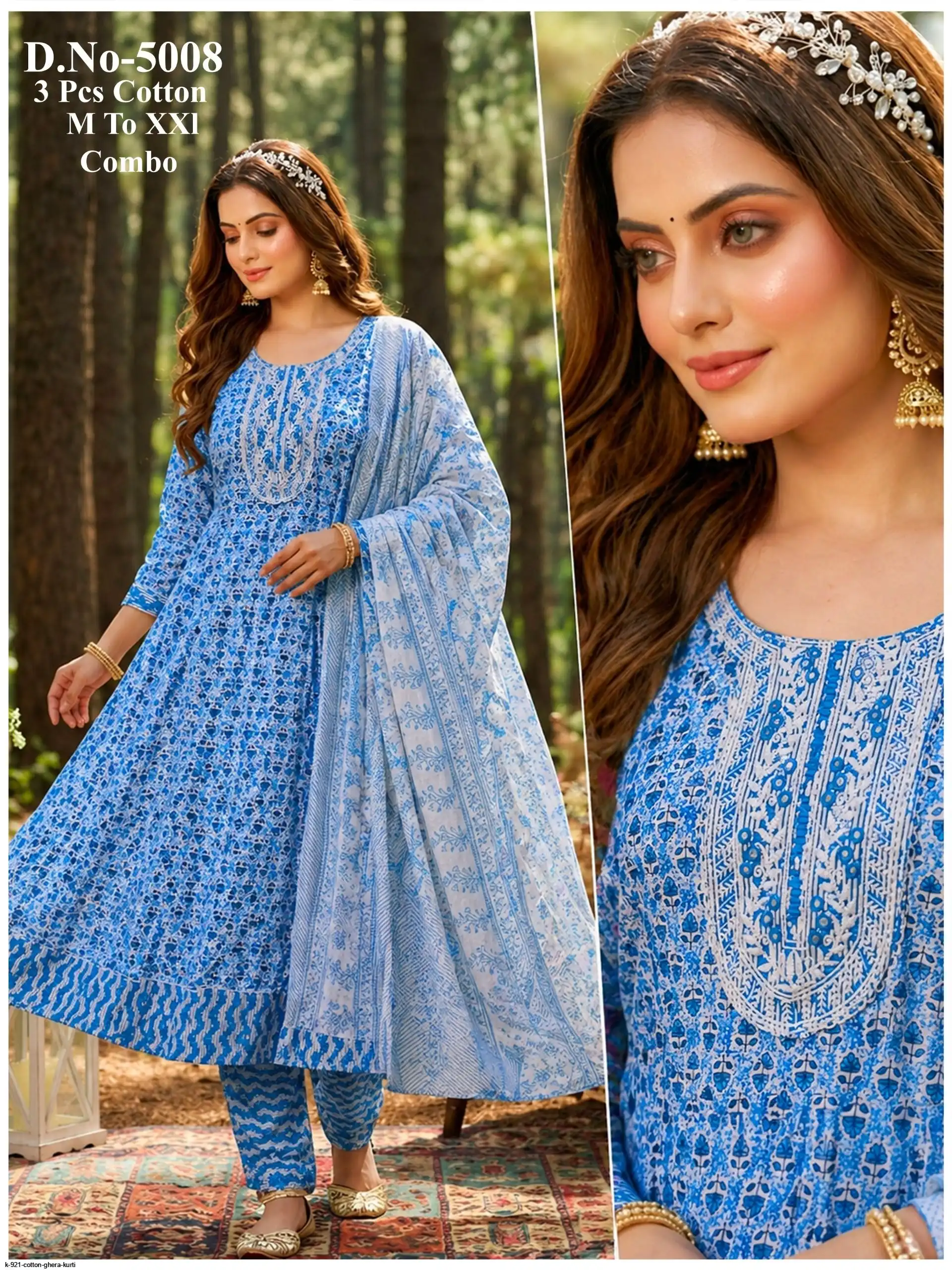 K 921 COTTON GHERA KURTI 11