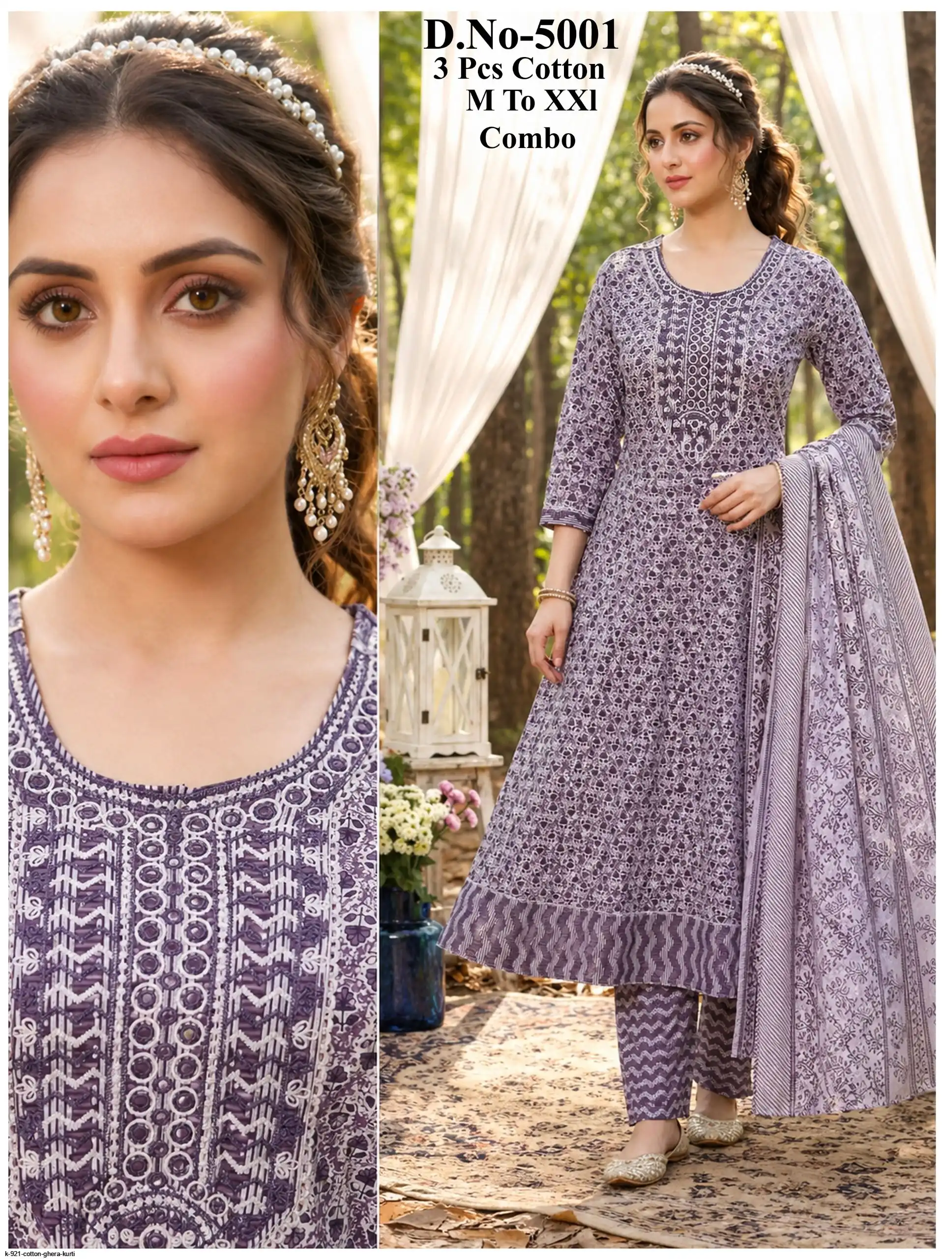 K 921 COTTON GHERA KURTI 12