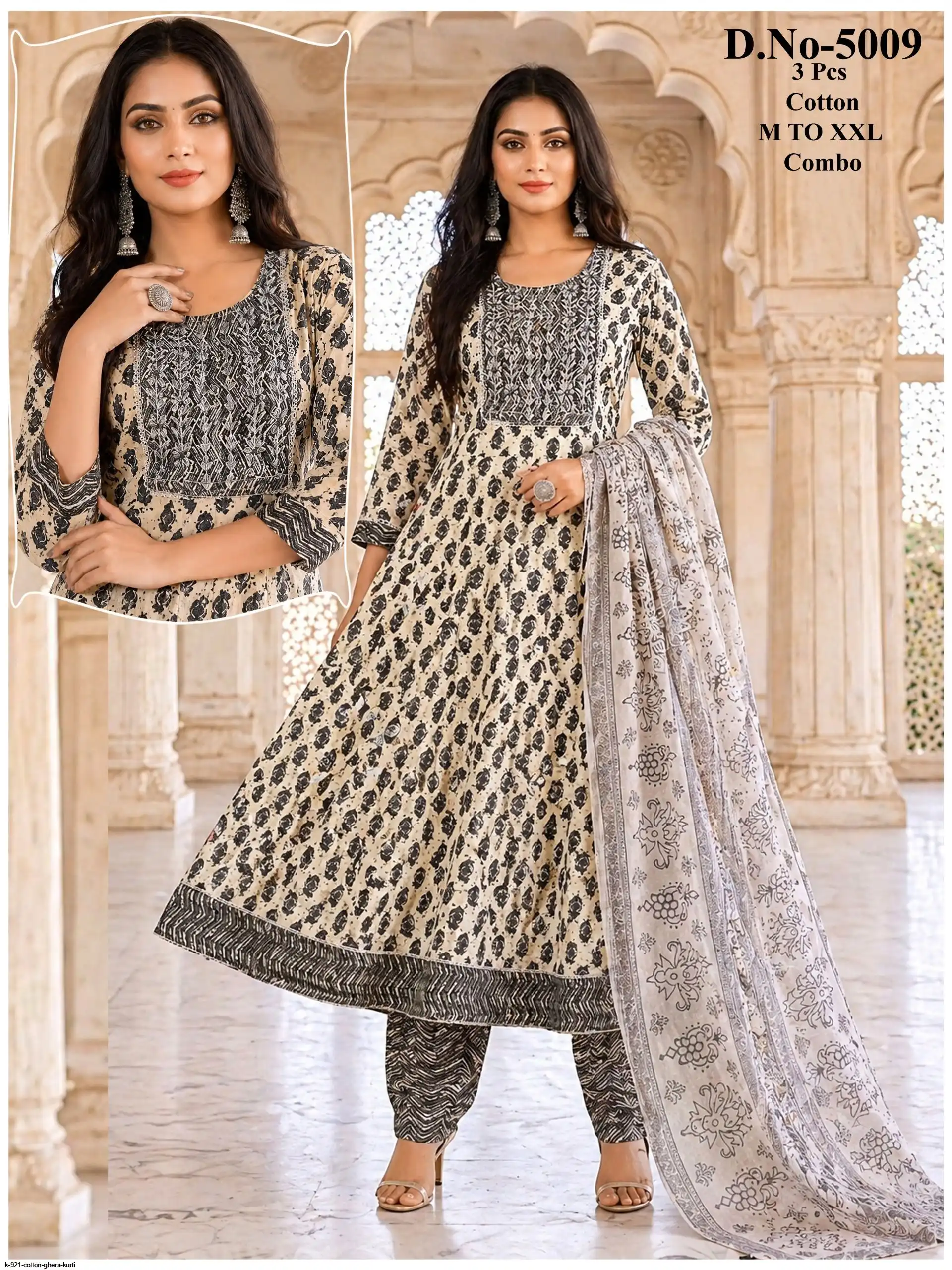 K 921 COTTON GHERA KURTI 14