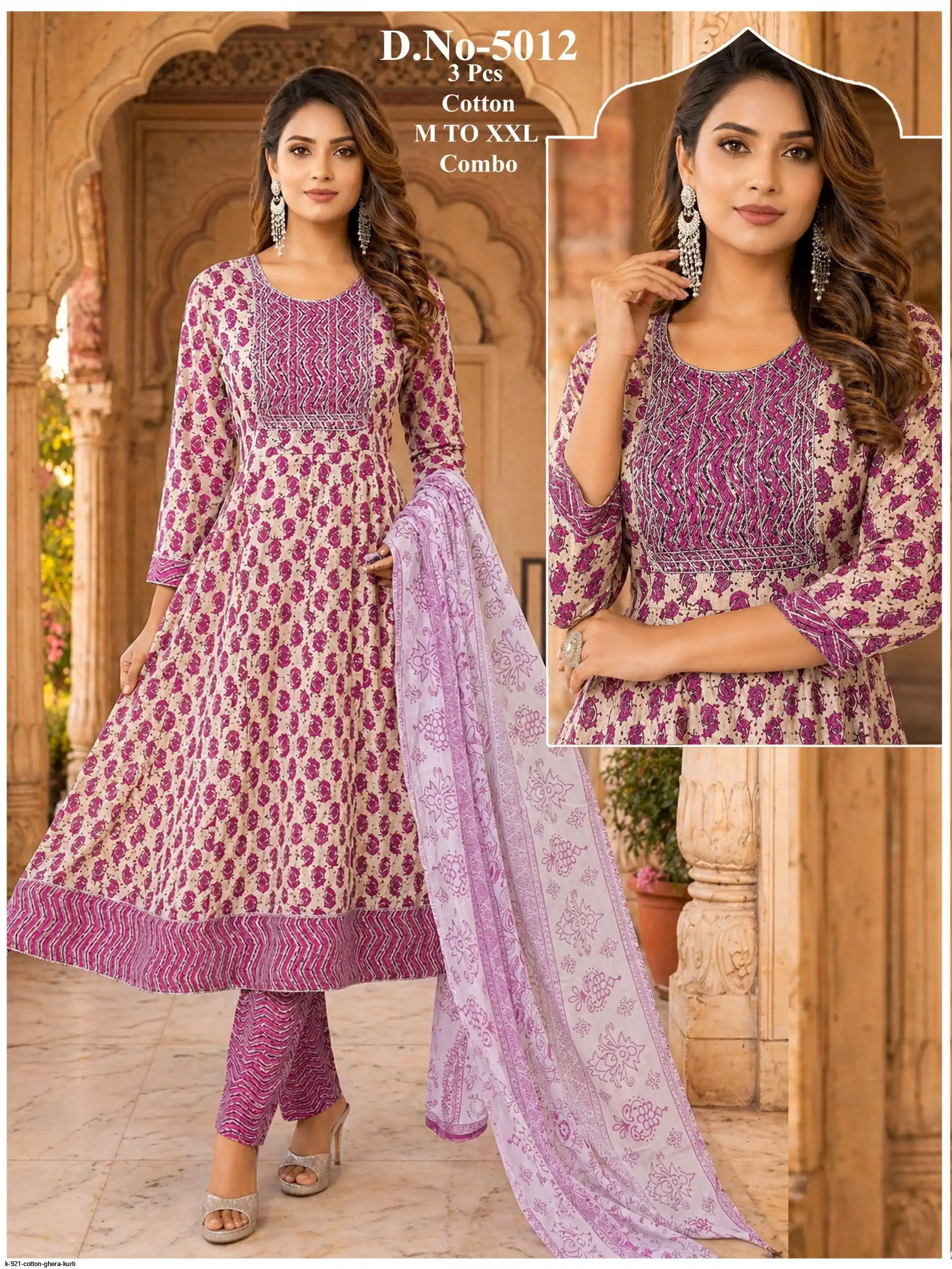 K 921 COTTON GHERA KURTI 13