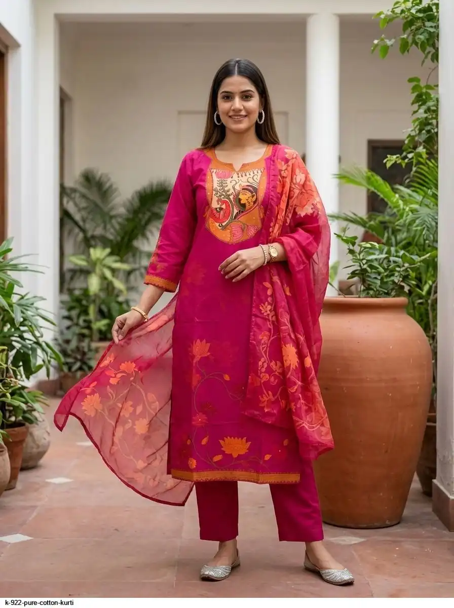 K 922 PURE COTTON KURTI 2