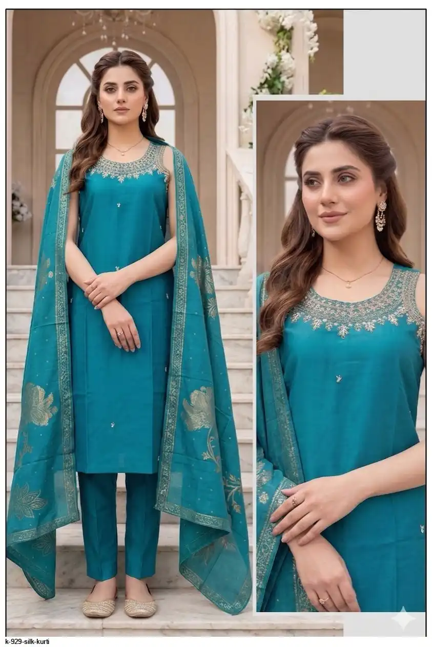 K 929 SILK KURTI 4