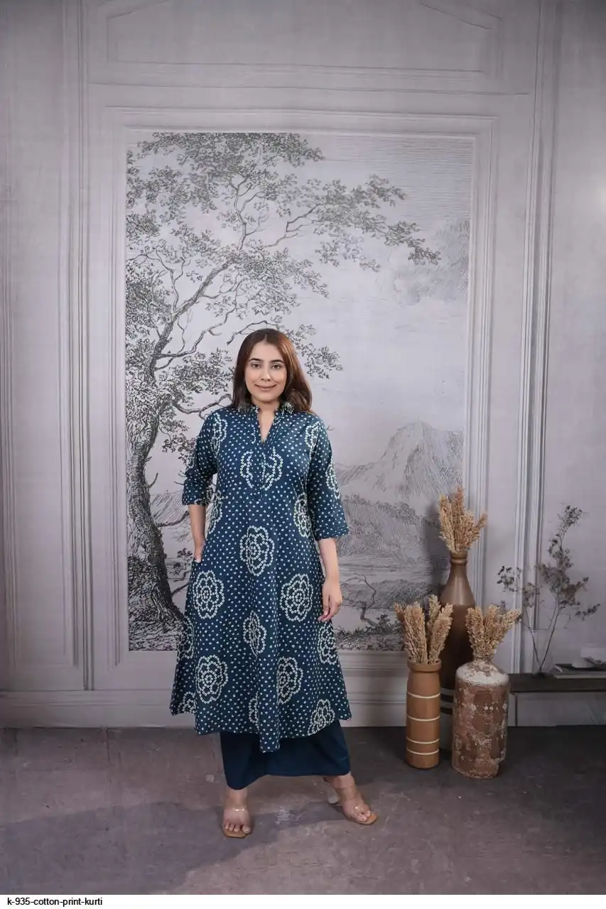 K 935 COTTON PRINT KURTI 4