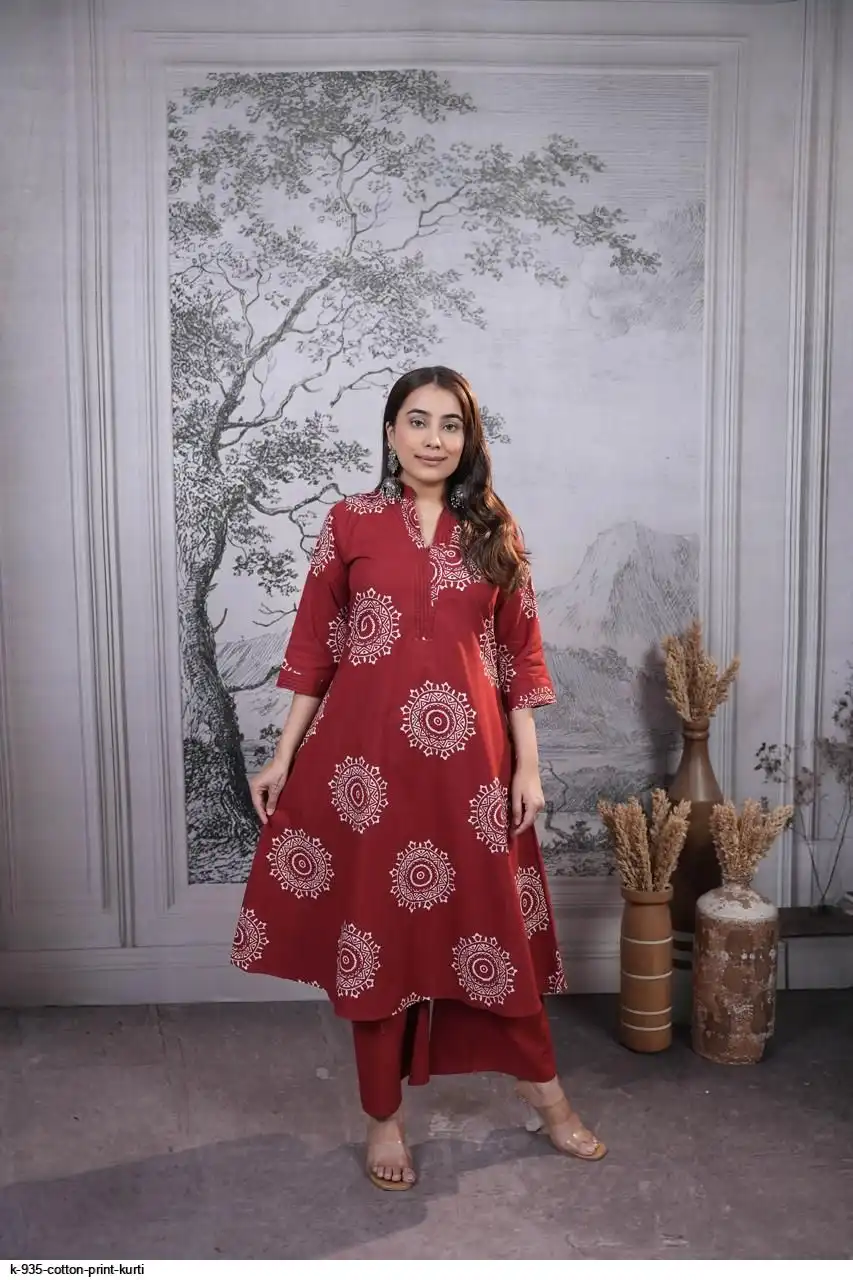 K 935 COTTON PRINT KURTI 9