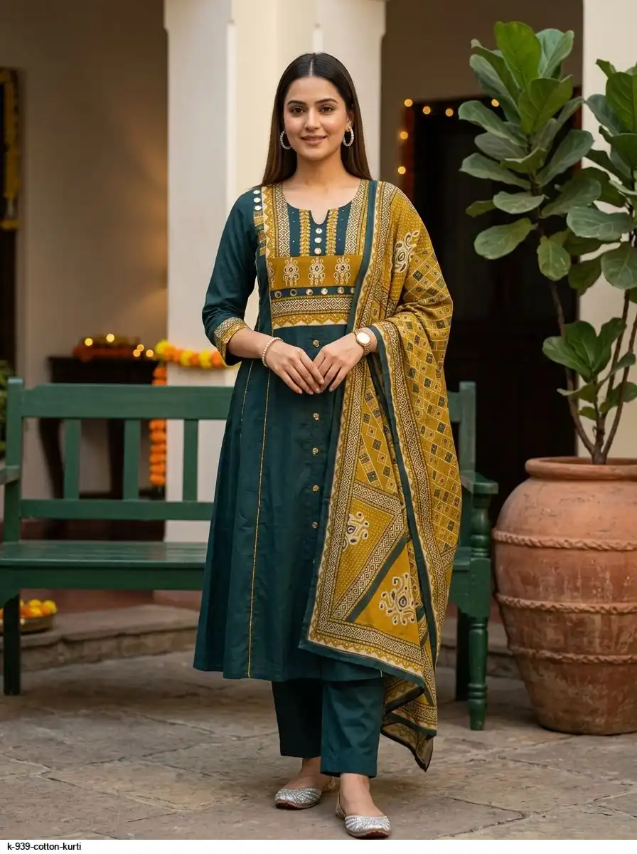 K 939 COTTON KURTI 2