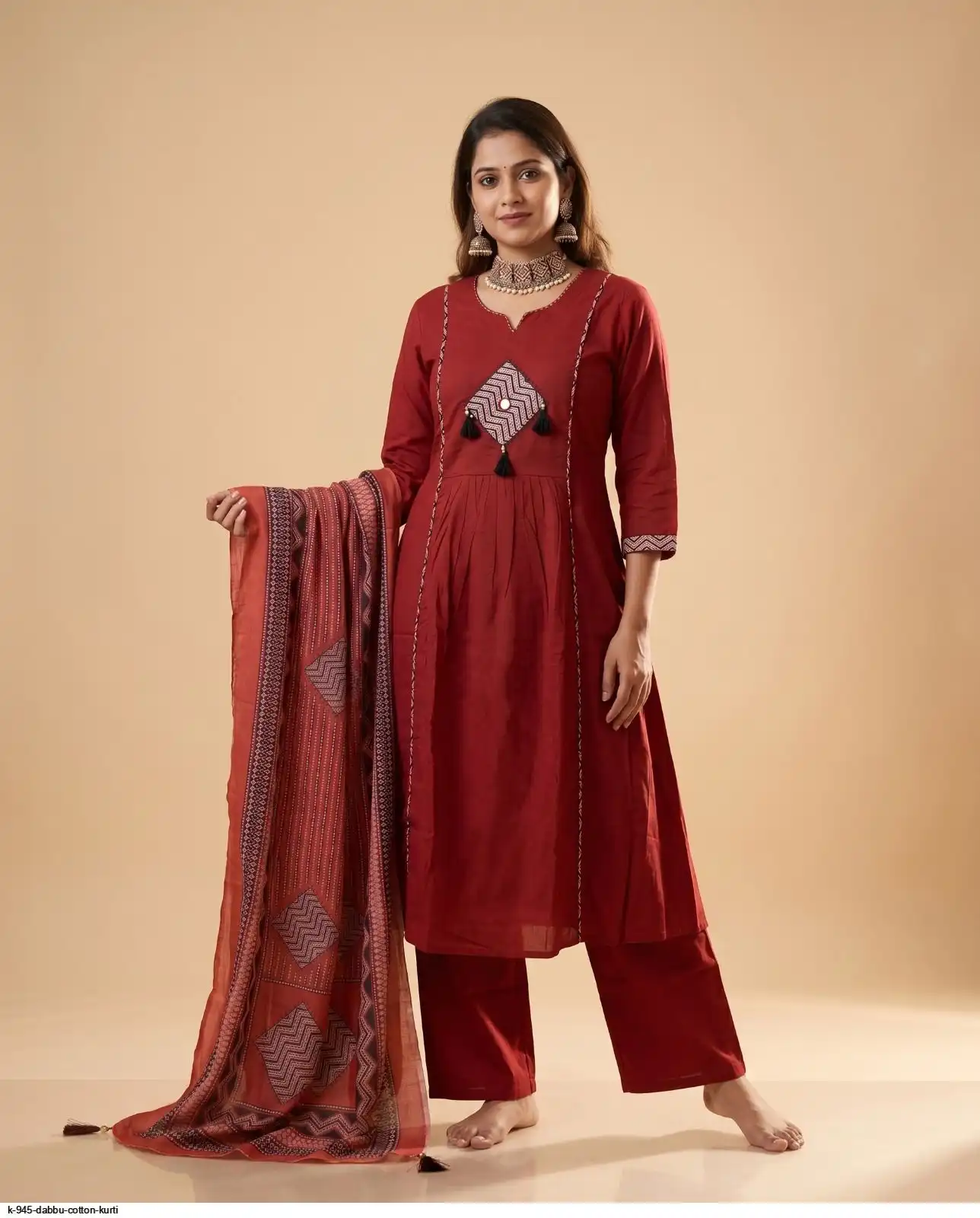 K 945 DABBU COTTON KURTI C