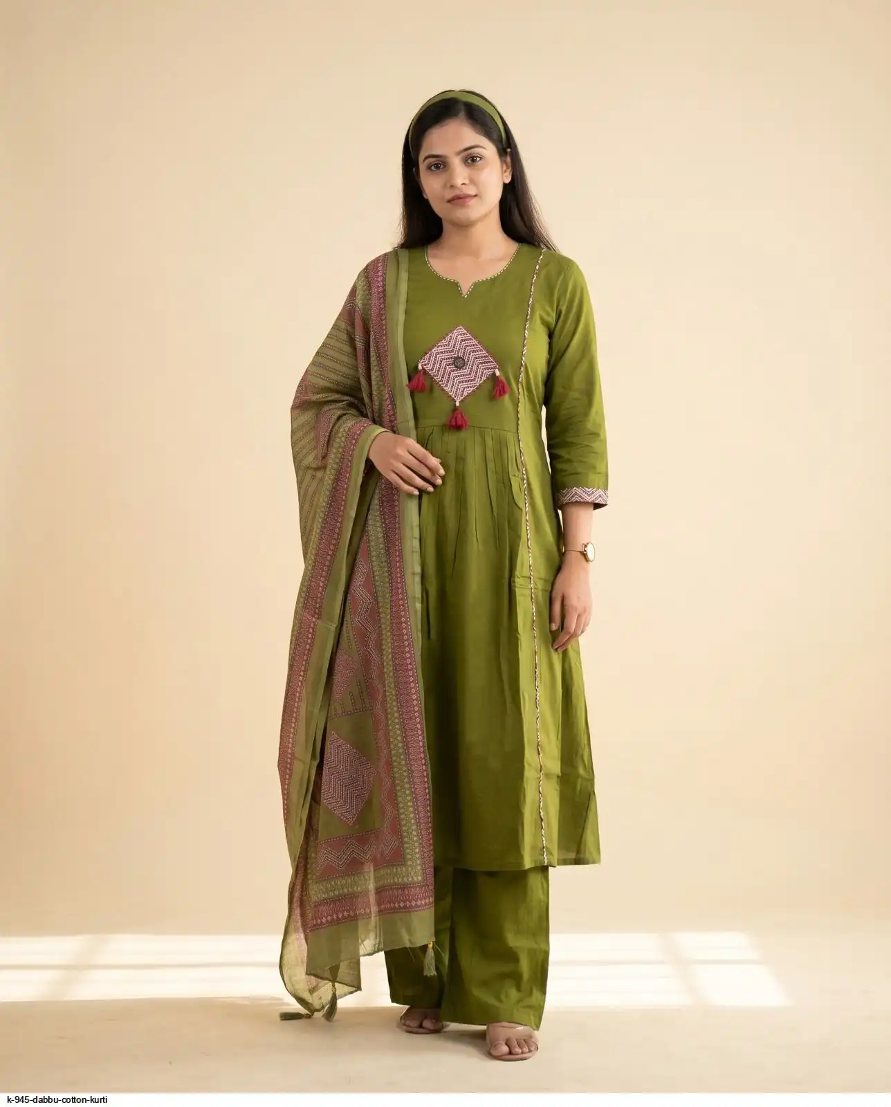 K 945 DABBU COTTON KURTI G