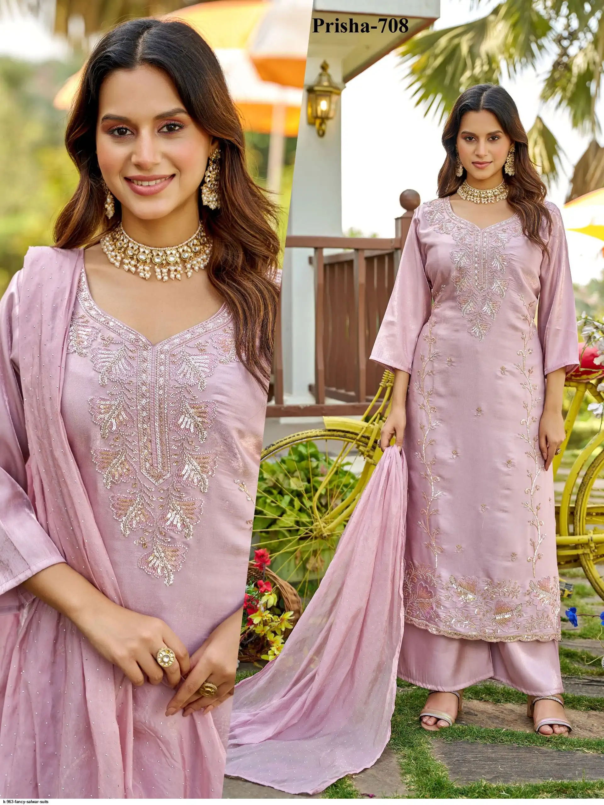 K 963 FANCY SALWAR SUITS C