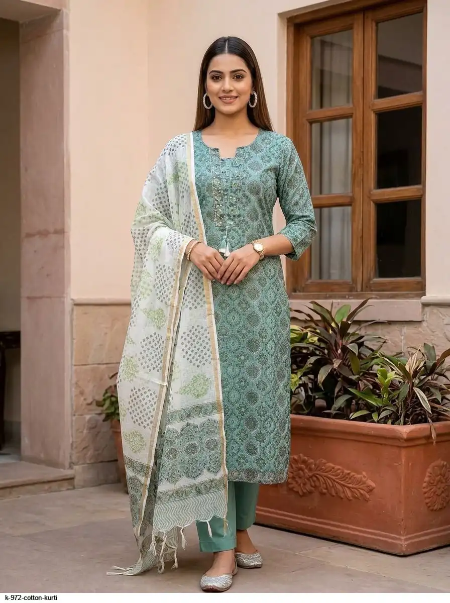 K 972 COTTON KURTI B