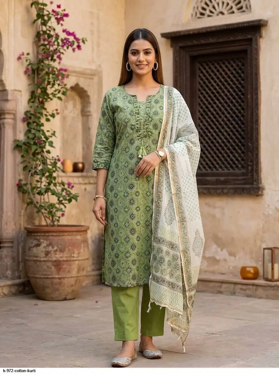 K 972 COTTON KURTI C