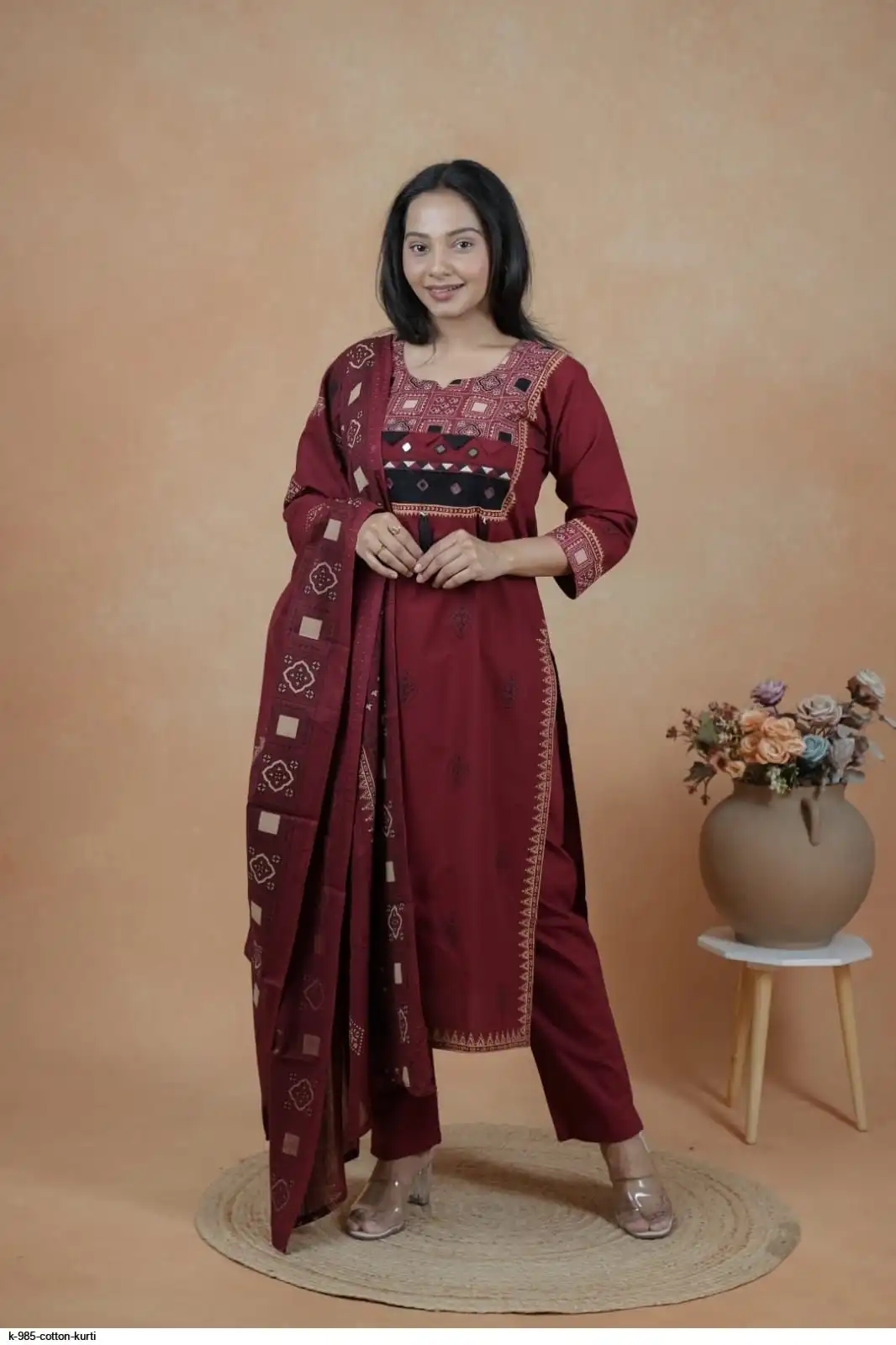 K 985 COTTON KURTI C