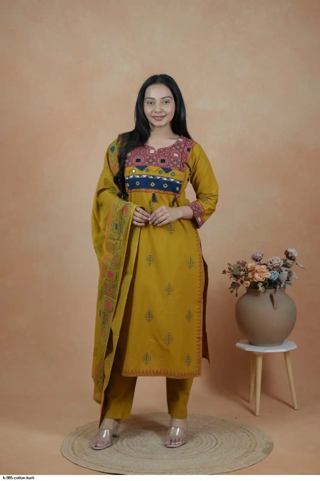 K 985 COTTON KURTI E