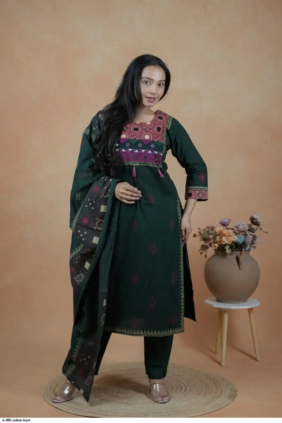 K 985 COTTON KURTI D
