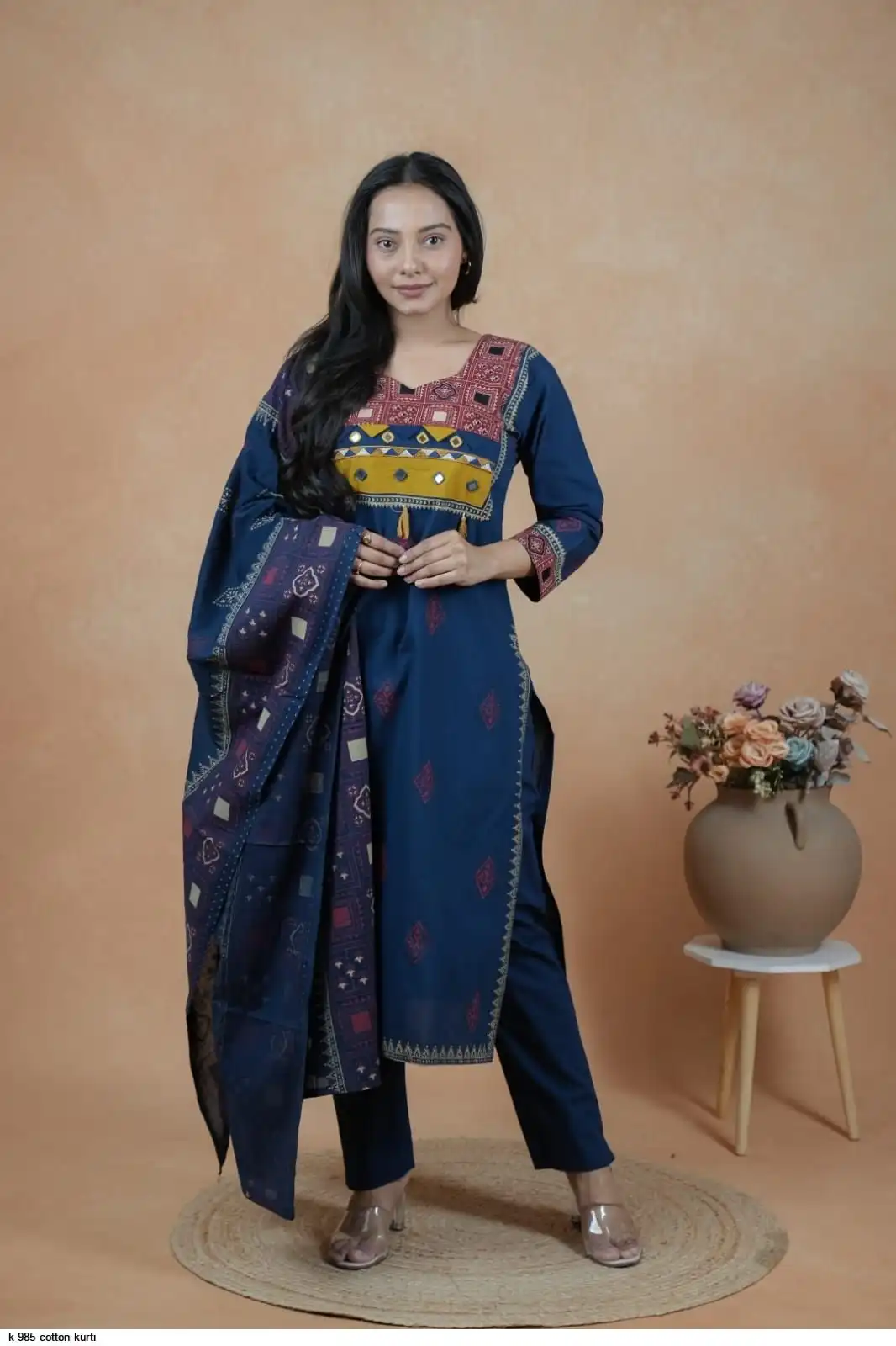 K 985 COTTON KURTI F