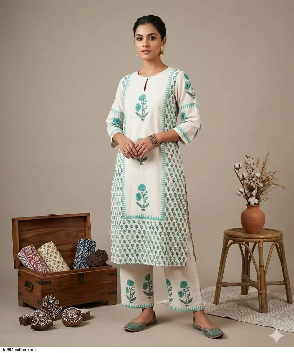K 987 COTTON KURTI A