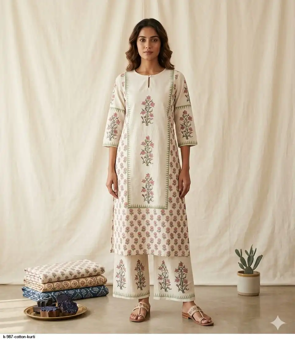 K 987 COTTON KURTI B