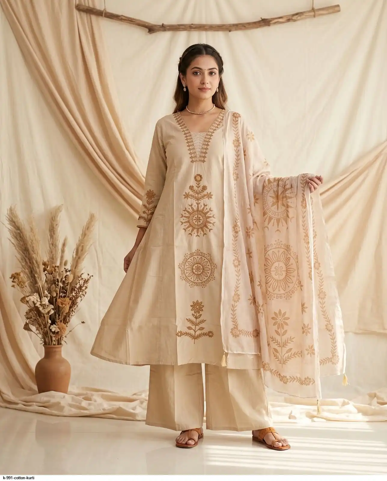 K 991 COTTON KURTI C