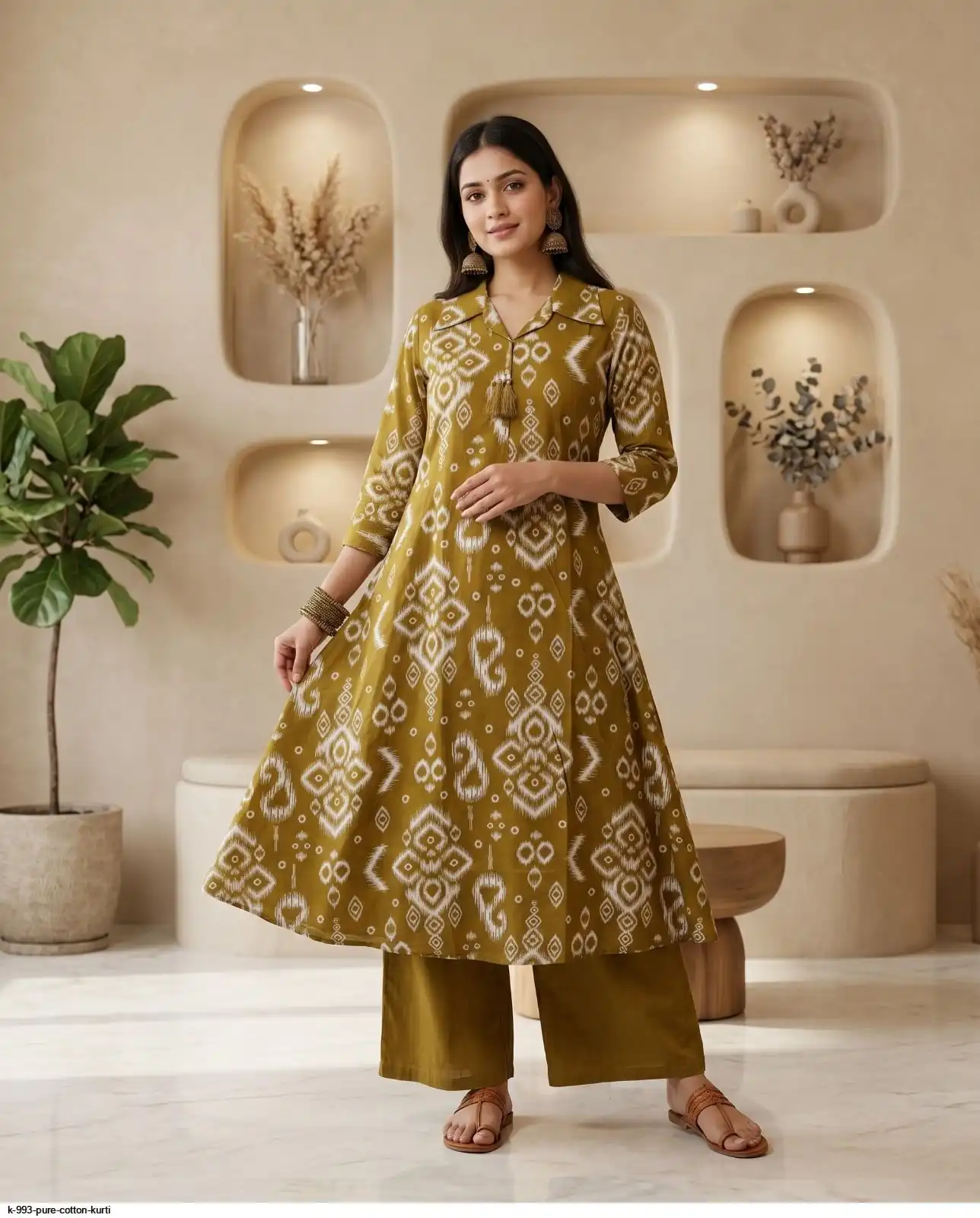 K 993 PURE COTTON KURTI B