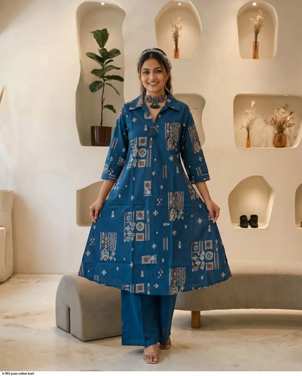 K 993 PURE COTTON KURTI E