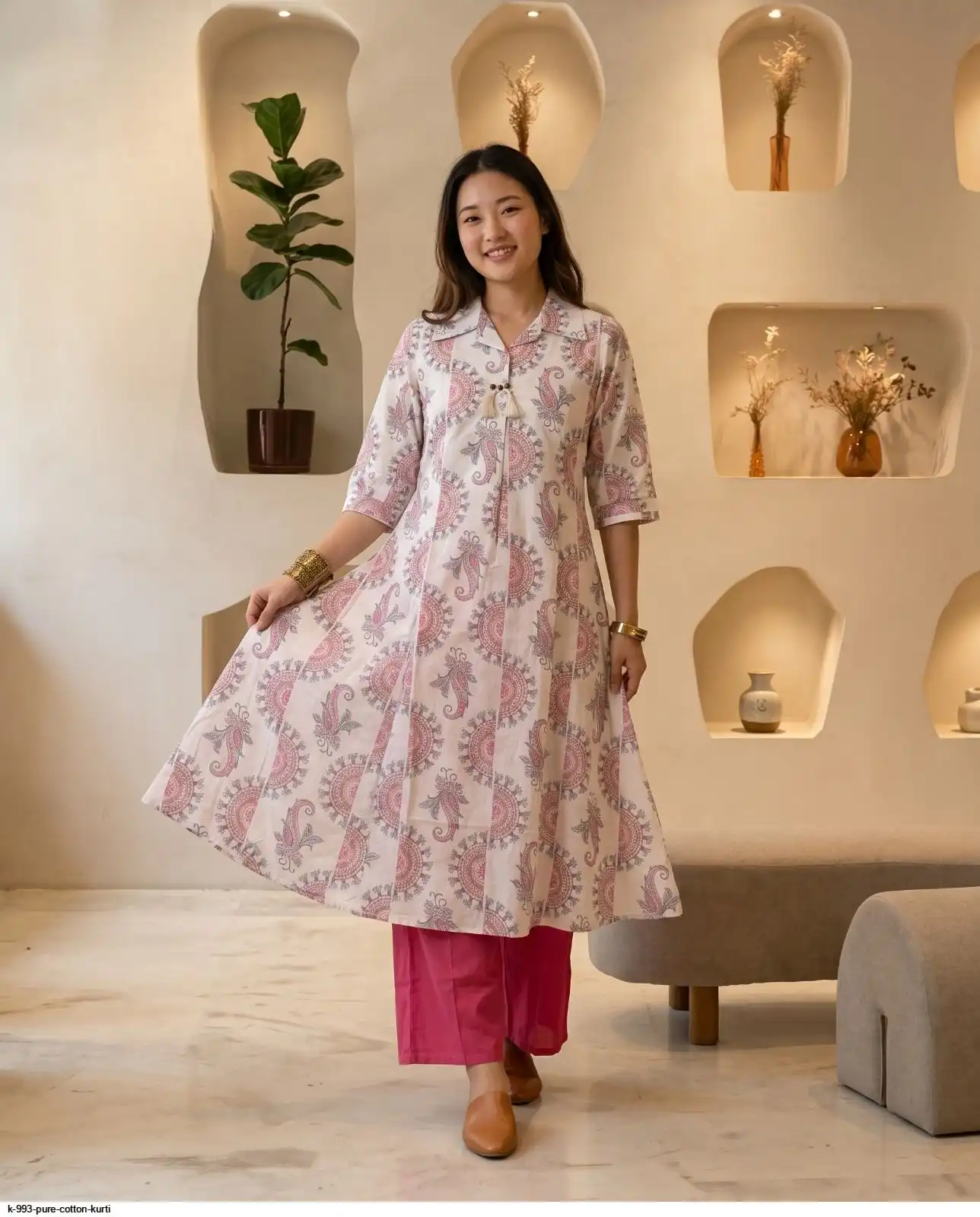 K 993 PURE COTTON KURTI I