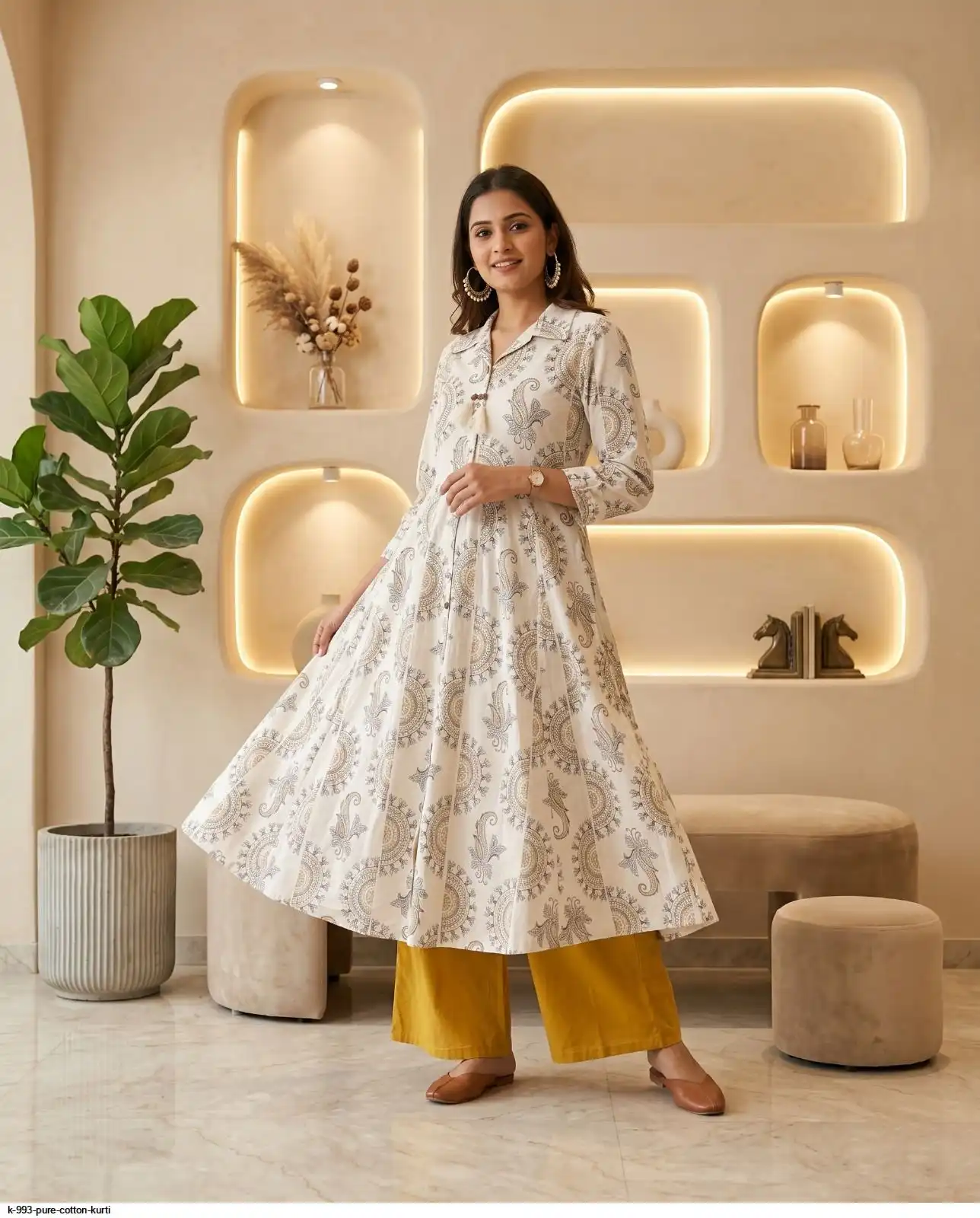 K 993 PURE COTTON KURTI J