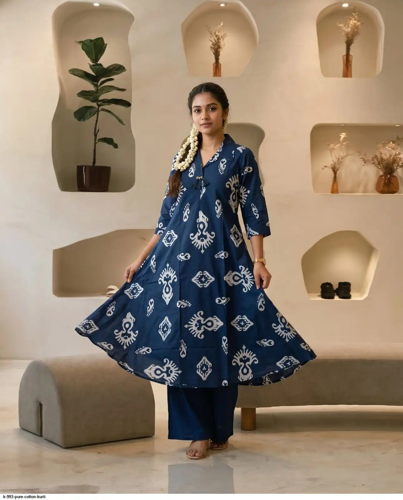 K 993 PURE COTTON KURTI Q