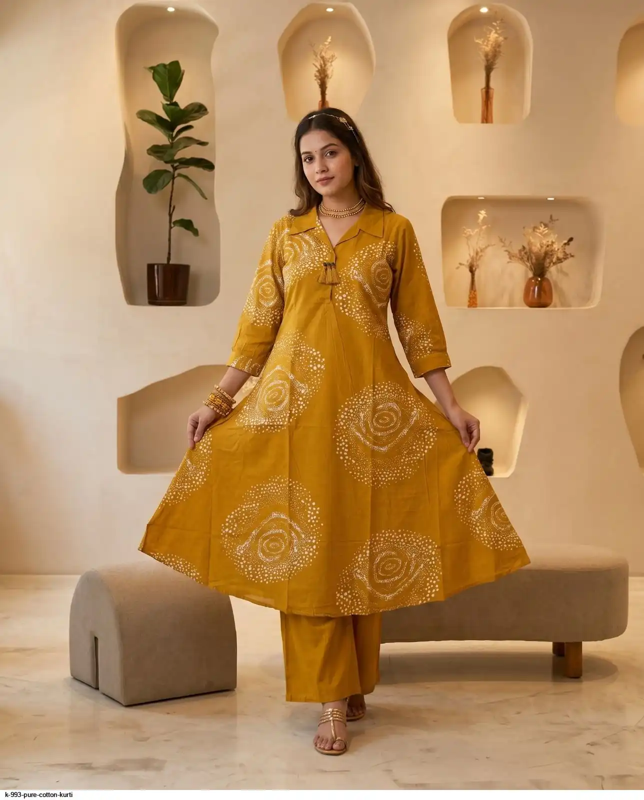 K 993 PURE COTTON KURTI T