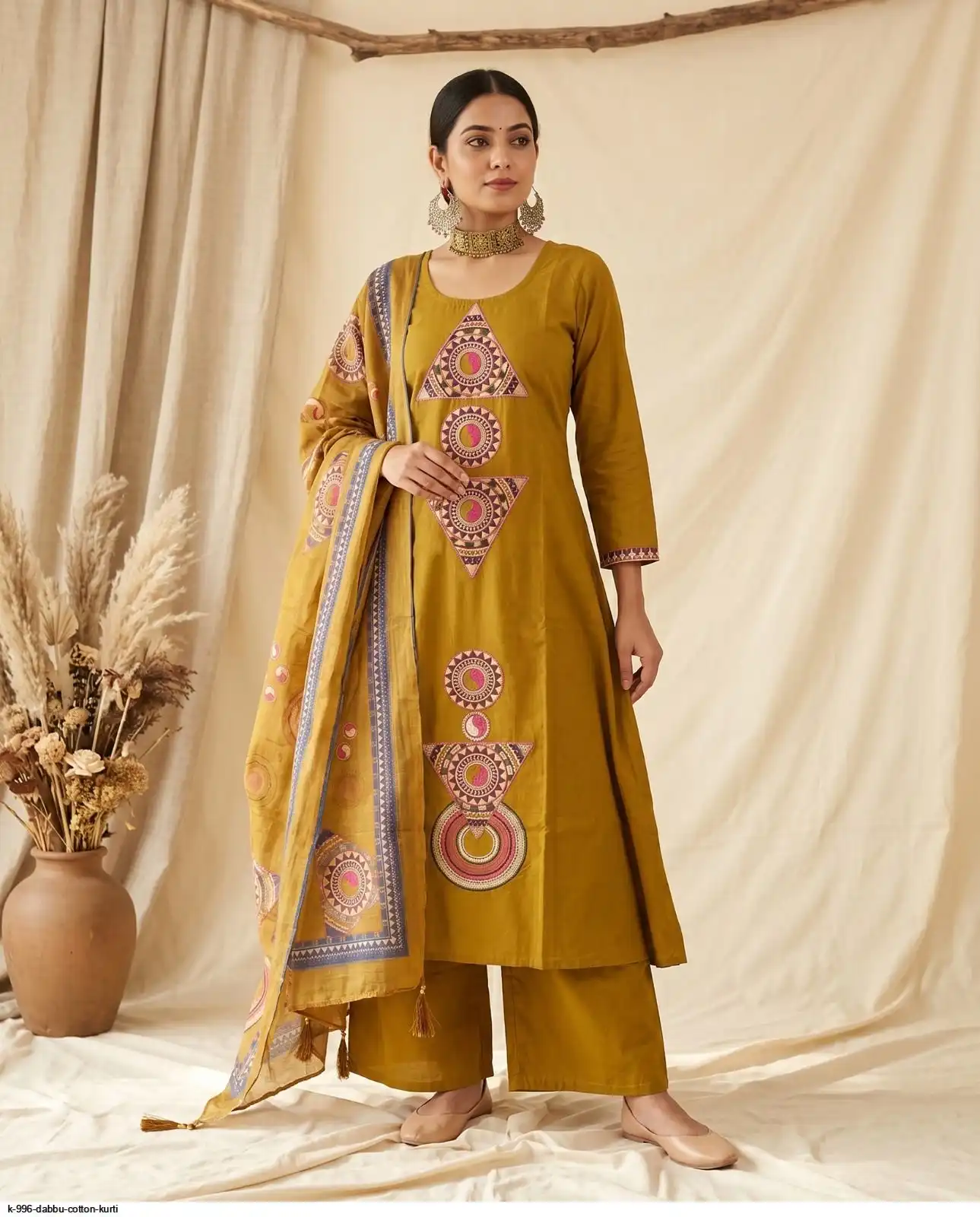 K 996 DABBU COTTON KURTI E