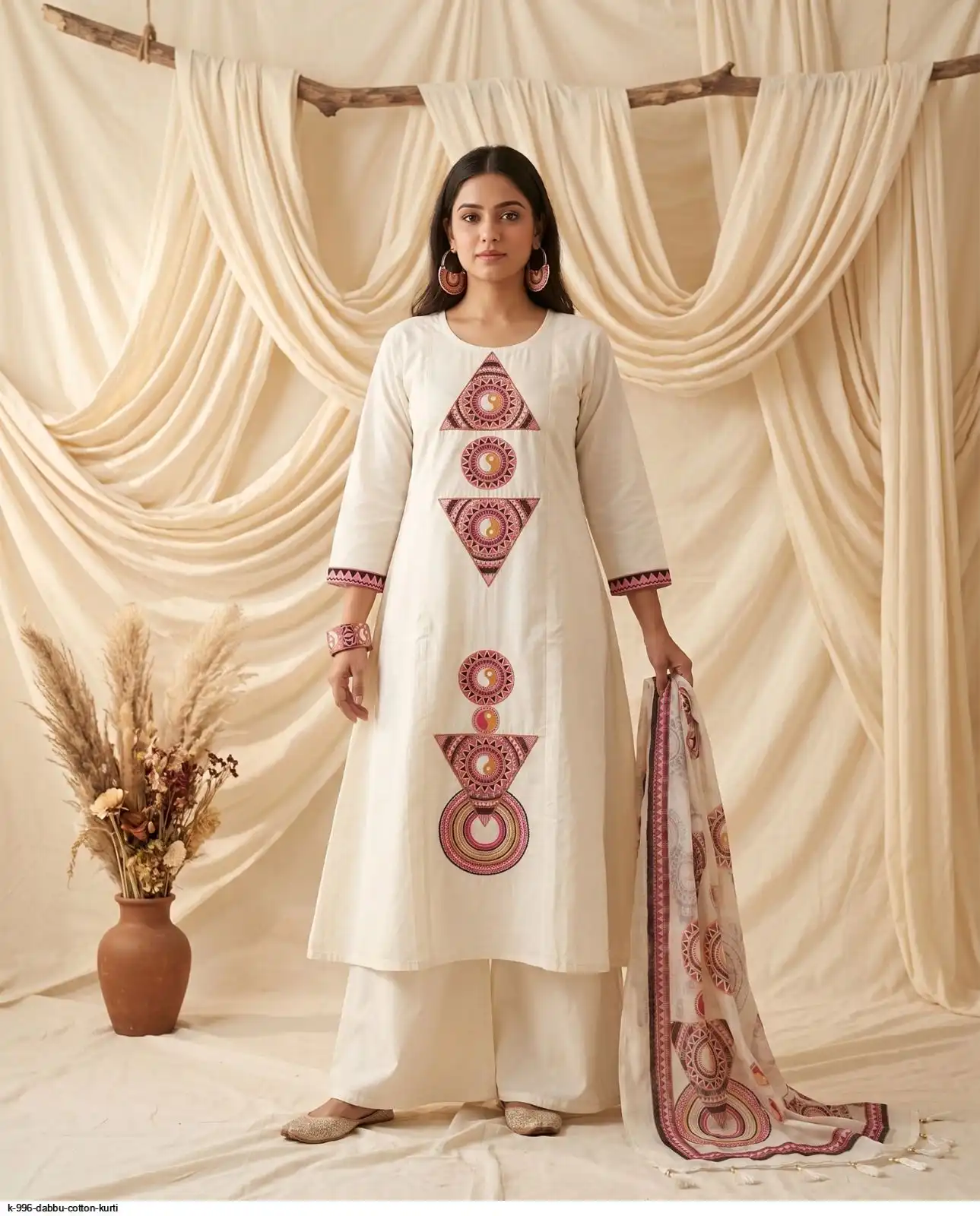K 996 DABBU COTTON KURTI D