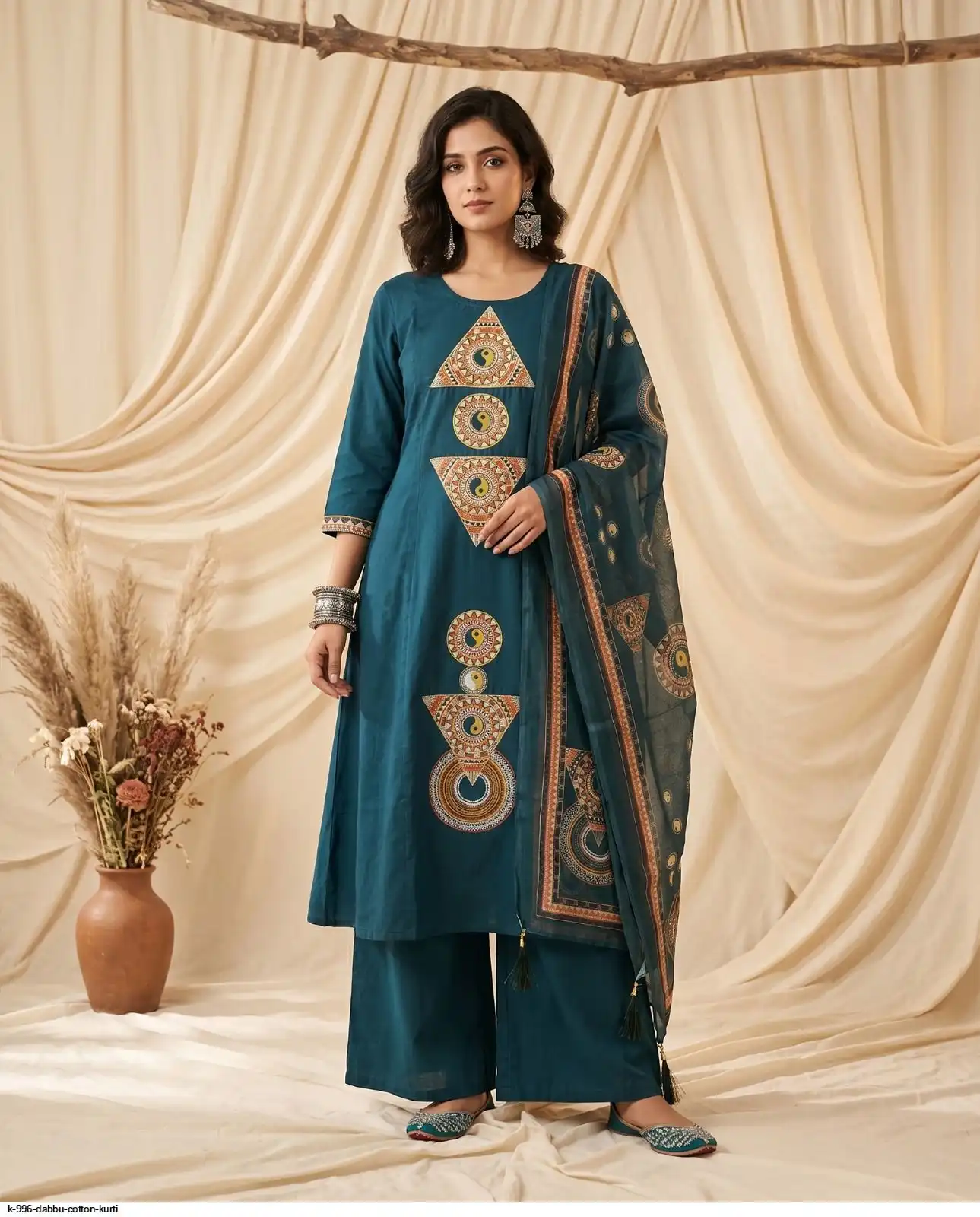 K 996 DABBU COTTON KURTI F